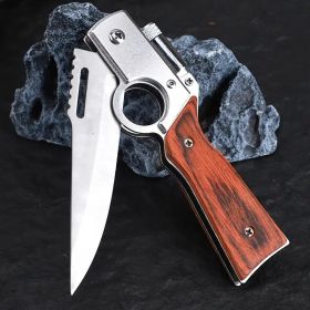 Versatile Tactical Knife with Stainless Steel Blade - Ergonomic Handle, Quick-Deploy Thumb Holes for Ambidextrous Use Versatile Tactical Knife with Stainless Steel Blade - Ergonomic Handle, Quick-Deploy Thumb Holes for Ambidextrous Use